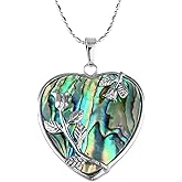 TUMBEELLUWA Sea Shell/Abalone Shell Pendant Necklace for Women, Pendant with 19.5" Chain
