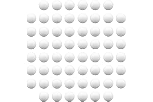 DNB SPORTS DNB 2 Inch Foam Balls - 60Pcs 2'' Smooth White Round Polystyrene Ball Craft Supplies
