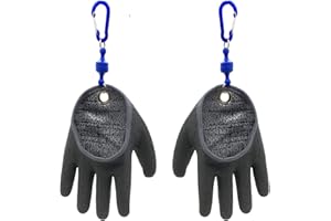 Inf-way Fishing Glove with Magnet Release, Fisherman Professional Catch Fish Gloves Cut&Puncture Resistant with Magnetic Hooks Hunting Glove