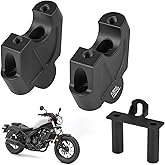 KEMIMOTO Motorcycle Handlebar Risers with Dashboard Bracket Compatible with Rebel CMX 300 500 1100 DCT 2025-2017 Raised 27mm/1 Inch Height Handle Bar Clamp Riser Rebel Accessories