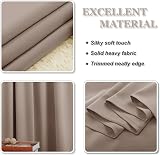 PONY DANCE Blackout Thermal Curtain 2 Panels 46x54 Dark Putty view 7