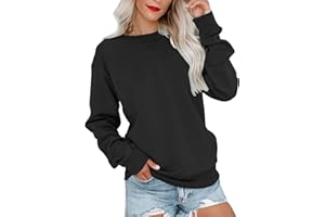 Bingerlily Womens Casual Long Sleeve Sweatshirt Crew Neck Cute Pullover Relaxed Fit Tops