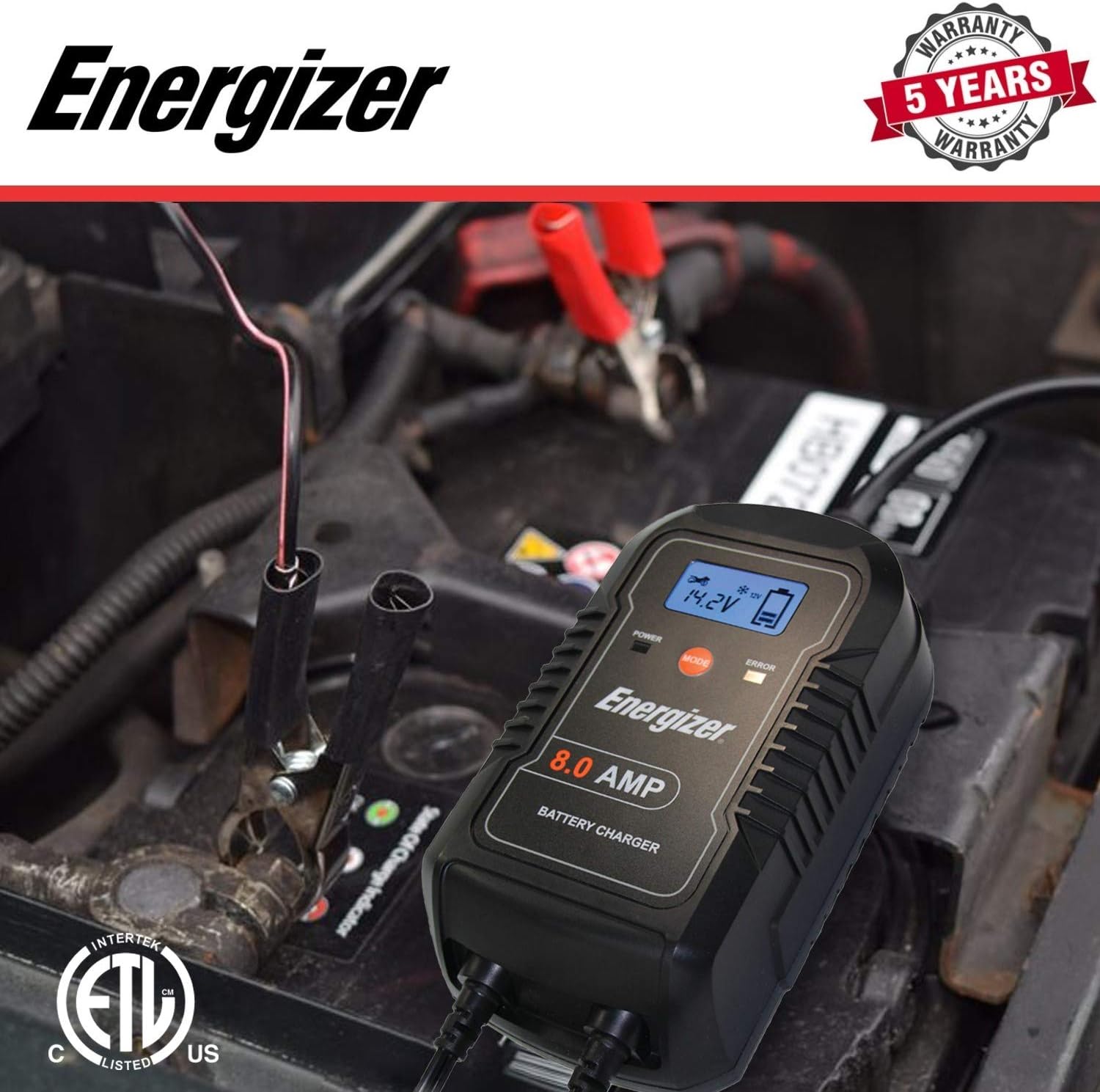 Amazon Com Energizer Enc8a Enc8a 8 Amp Battery Charger Maintainer Automotive