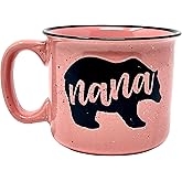 Nana Bear Cute Coffee Mug - Grandma Gifts, Mother's Day, Christmas, Birthday (Coral)