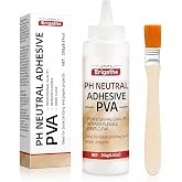 8.81oz PVA Book Glue, Neutral PH PVA Adhesive, Acid-Free, All-Purpose, Dries Clear and Remains Flexible, Used for Bookbinding and Repair, Framing, Collages, Paper Art and Crafts (1)