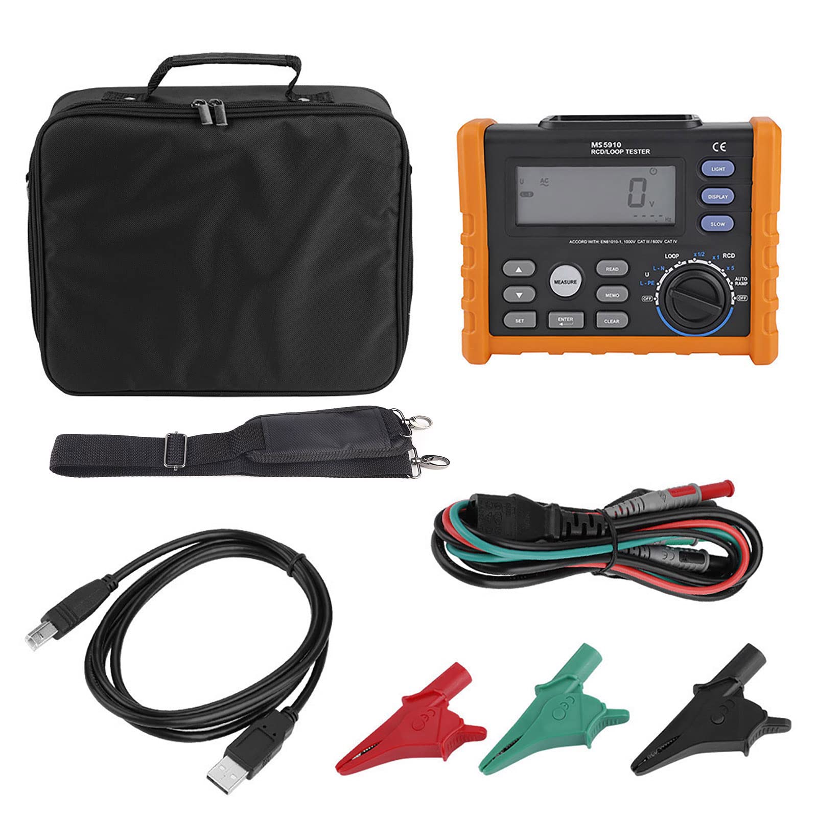 Boxwizard MS5910 Digital RCD Loop Resistance Tester - Multimeter & Multifunction Peakmeter for 18th Edition