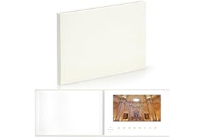 EclatView Books : Electronic Photo Album,Video Book (Blank-Beige) - Luxury Linen Bound Album with 7” Display, 4GB Memory, Rechargeable Battery. Cherish Every Moment - JTRF