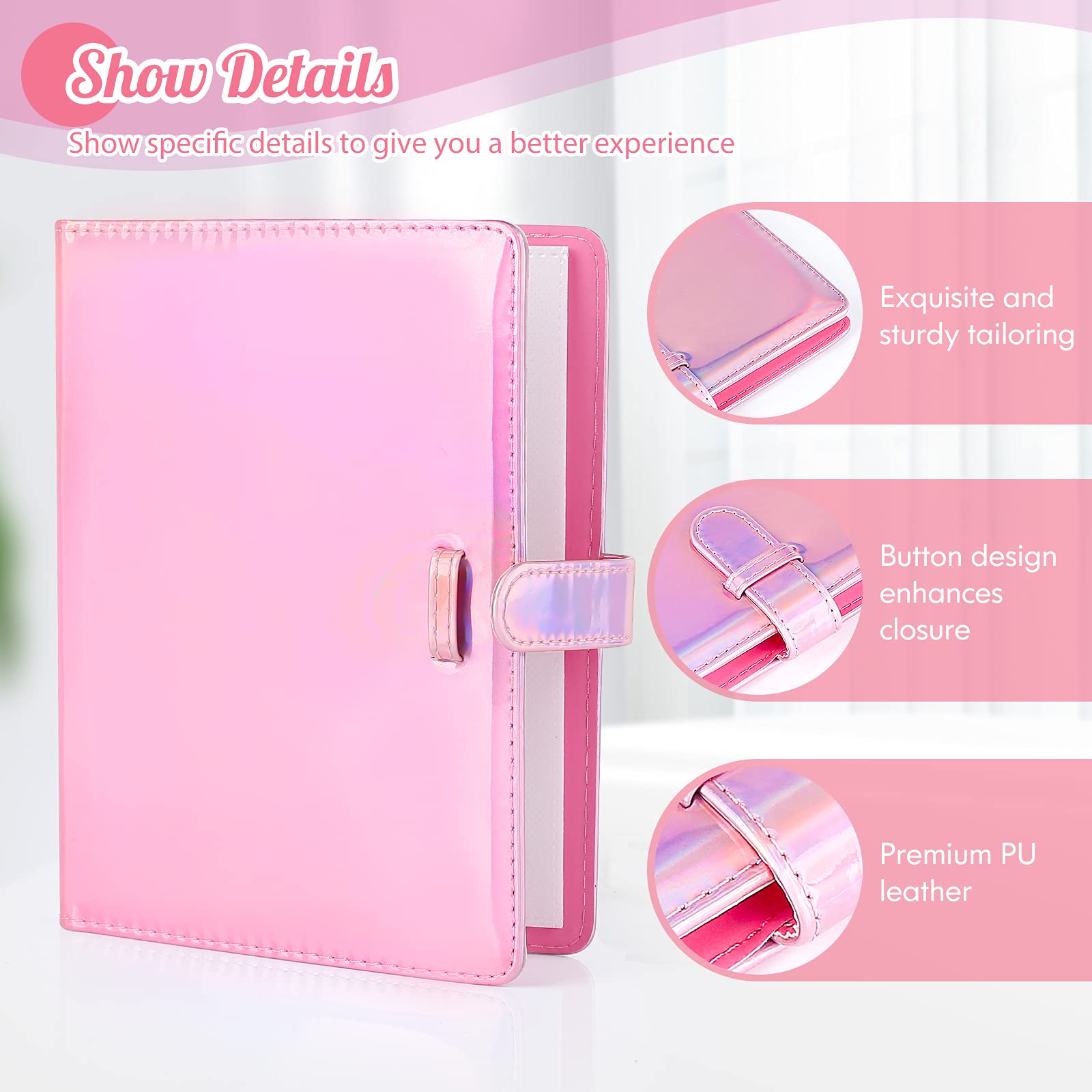 Ablus 256 Pockets Photo Album for Polaroid Snap SnapTouch Zip Mint Cameras Printers, Fujifilm Instax Mini 11 90 9 8+ 8 7S 70 50S 26 25 LiPlay Instant Camera Film, Mini Link SP-1 Printer (Magic pink)