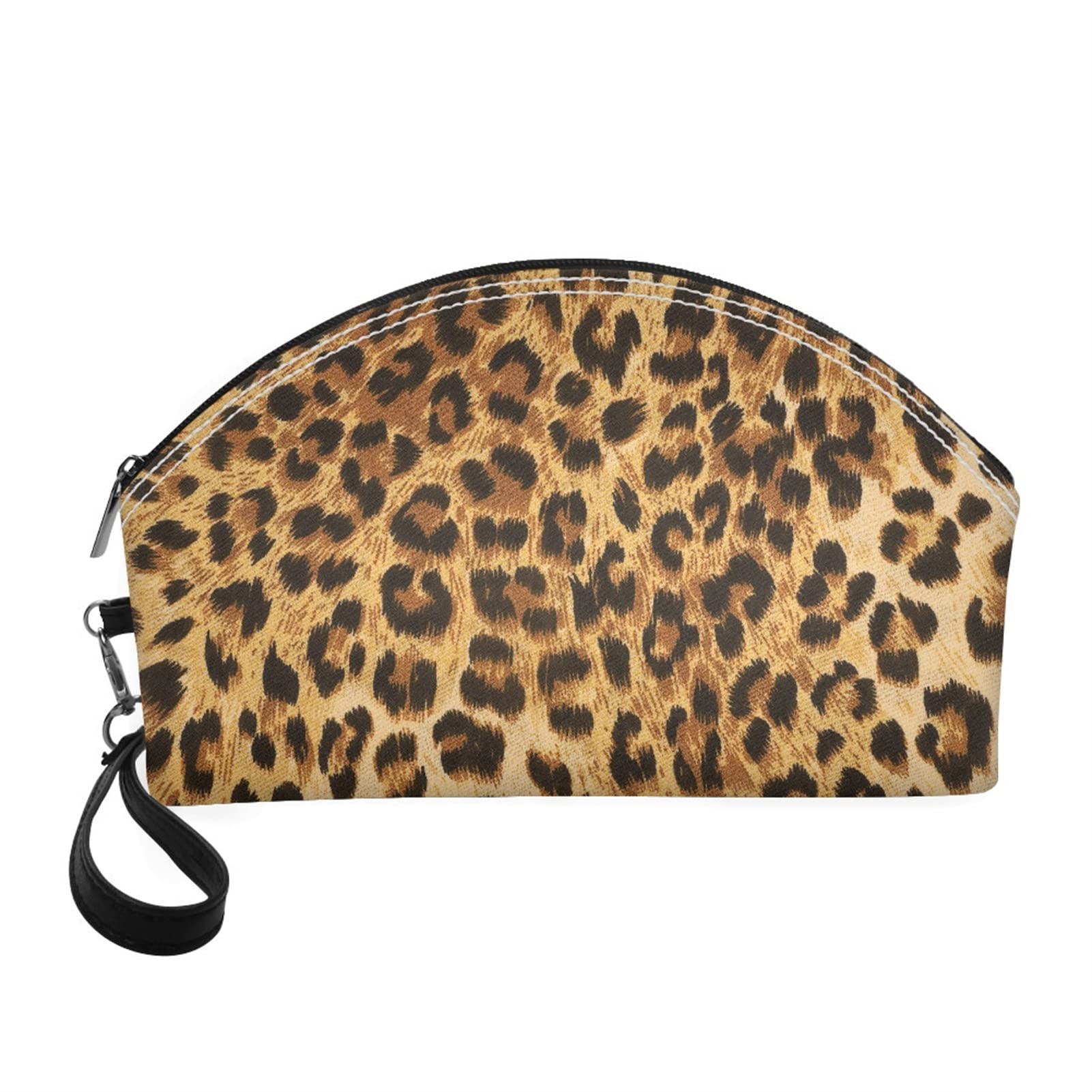 STUOARTE Classic Leopard Print Cosmetic Bag for Ladies, Toiletry Bag Organiser Make Up Bag Coin Cash Pouch, Unique Birthday Gifts for Women Girls