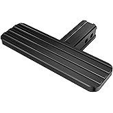 RENO Hitch Step, Rear Bumper Guard Protector Compatible with 2" Receiver Truck Car SUV Vehicles Bumper Step (Aluminium, Black, 1Pack)