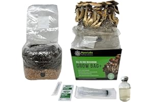 Myco Labs All-in-One Mushroom Grow Bag (4 lbs) for Manure Loving Mushrooms + Spore Germination Jar!
