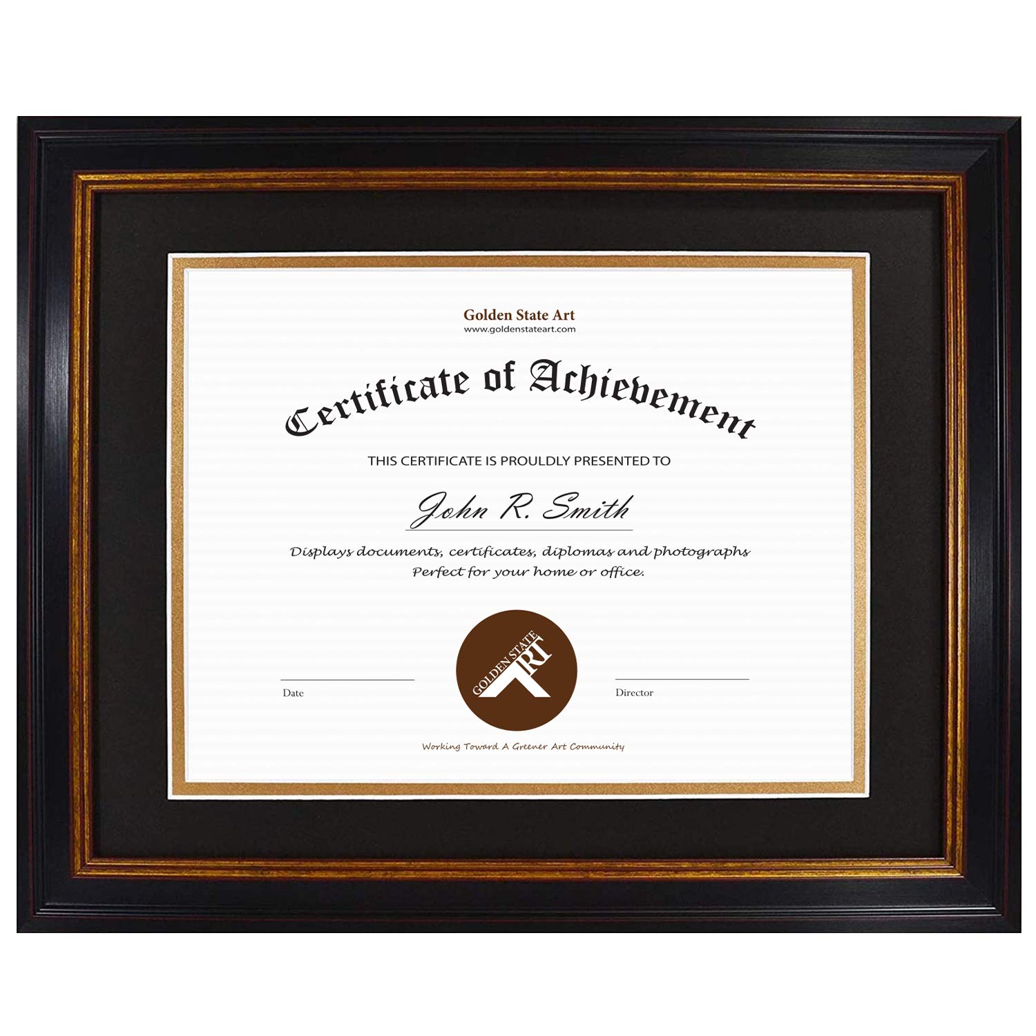Golden State Art 11x14 Frame for Diploma/Certificate Sawtooth Hangers