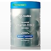 Haroutine Liposomal Vitamin D3 + K2 Gummies - Mixed Berry Flavor, High Absorption Vitamin D3 5000 IU & Vitamin K2 MK-7 100 mcg, Supports Bone Health, Muscles, Teeth and Joints, Non-GMO, 30 Servings
