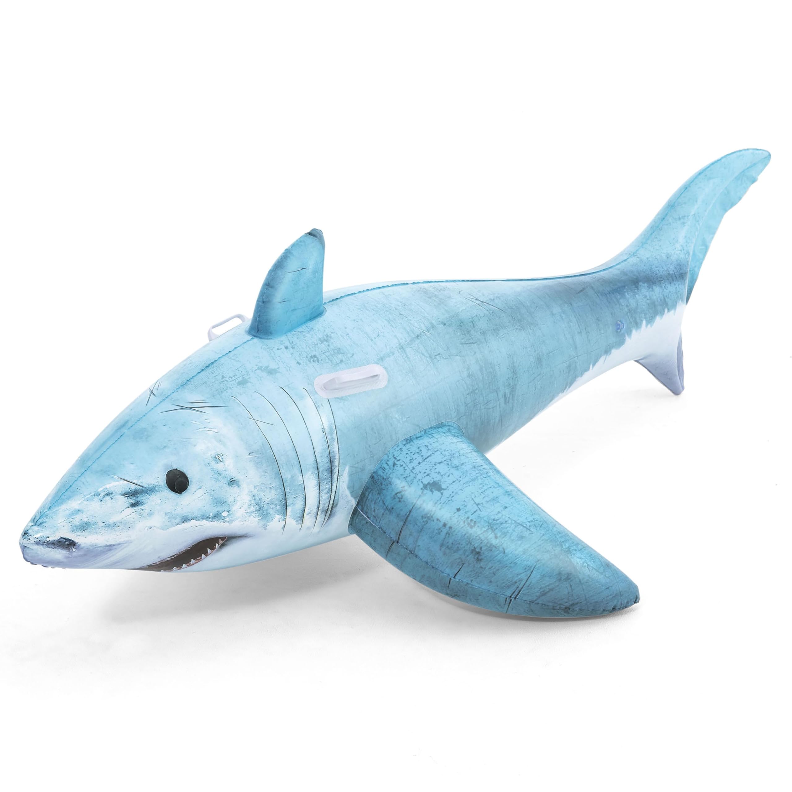 Bestway Realistic Shark Pool Float, Kids Inflatable Ride-On with Handles, Swimming Pool and Beach Toy