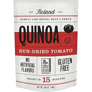 Roland Foods Sun-Dried Tomato Seasoned Quinoa, Gluten Free, Specialty Imported Food, 5.46-Ounce Pouch