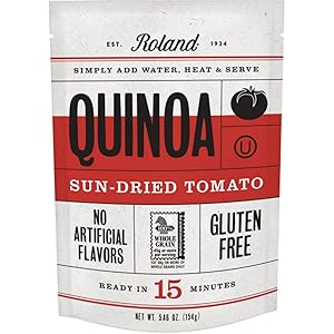 Roland Foods Sun-Dried Tomato Seasoned Quinoa, Gluten Free, Specialty Imported Food, 5.46-Ounce Pouch