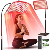 SUNKENET Red Light Therapy for Face and Body, 50W Infrared Red Light Panel | Red Light Therapy for Body with Stable Stand,5 Energy Levels &amp; 4 Modes Red Light Therapy Lamp,660nm and 850nm Infrared Pannel