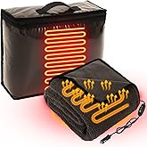 Riakrum 12v Heated Car Blanket for Extreme Cold, 58" x 43"High Power Electric Green Blanket with 3 Heat Levels, Adjustable Temperature, Portable Truck Suv Rv Winter Snow Travel,Cigarette Lighter Power