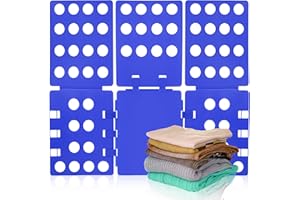 GYE T Shirt Folder T Shirt Folding Board T Shirt Clothes Folder Laundry Organizer Durable Tool Plastic Easy and Fast Folding Board for Kid Children and Adult Plastic Folding Helper Blue
