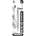 Zebra® F-701 Stainless Steel Retractable Ballpoint Pen, Fine Point, 0.7 mm, Silver Barrel, Black Ink