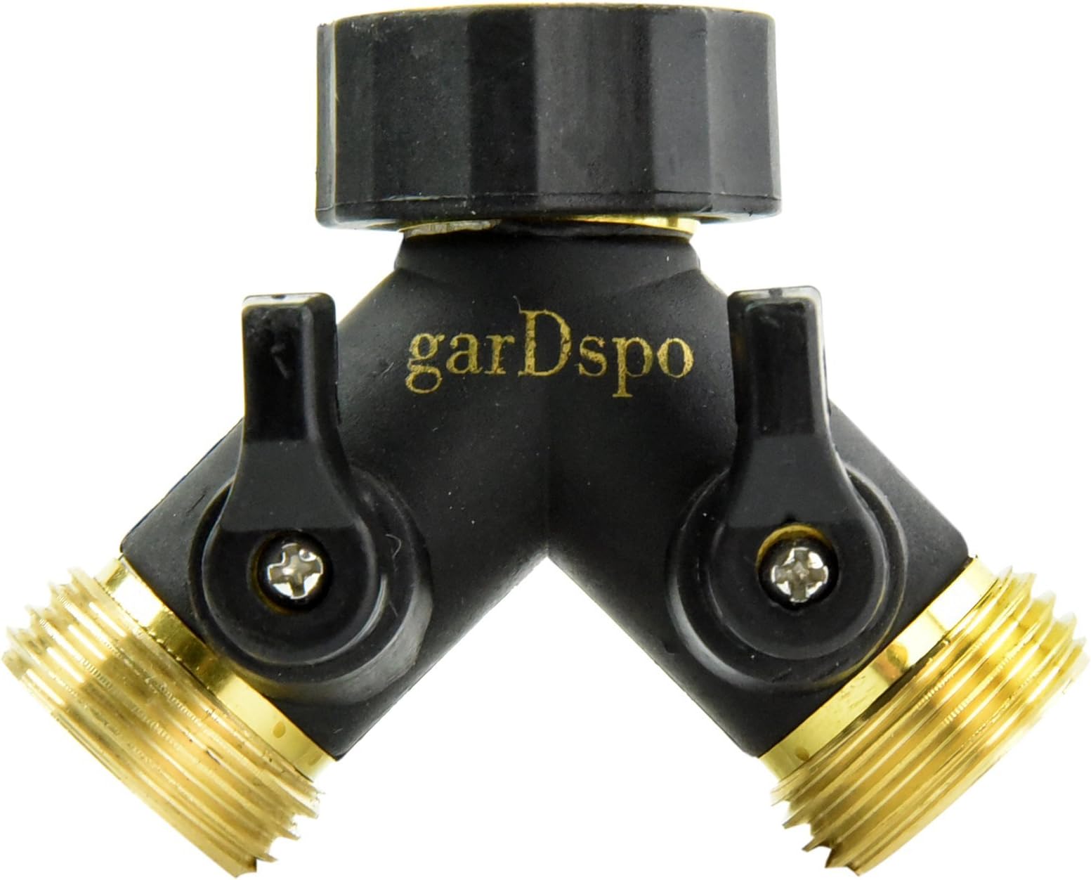GARDSPO TOP RATED 2 WAY SOLID BRASS HOSE SPLITTER WITH SPECIAL PROTECTIVE RUBBER COATING BACKED BY 100% LIFETIME GUARANTEE