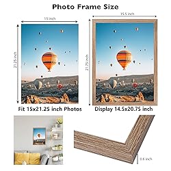 JCJMY 15x21.25 Puzzles Frame Rustic Brown, Wall