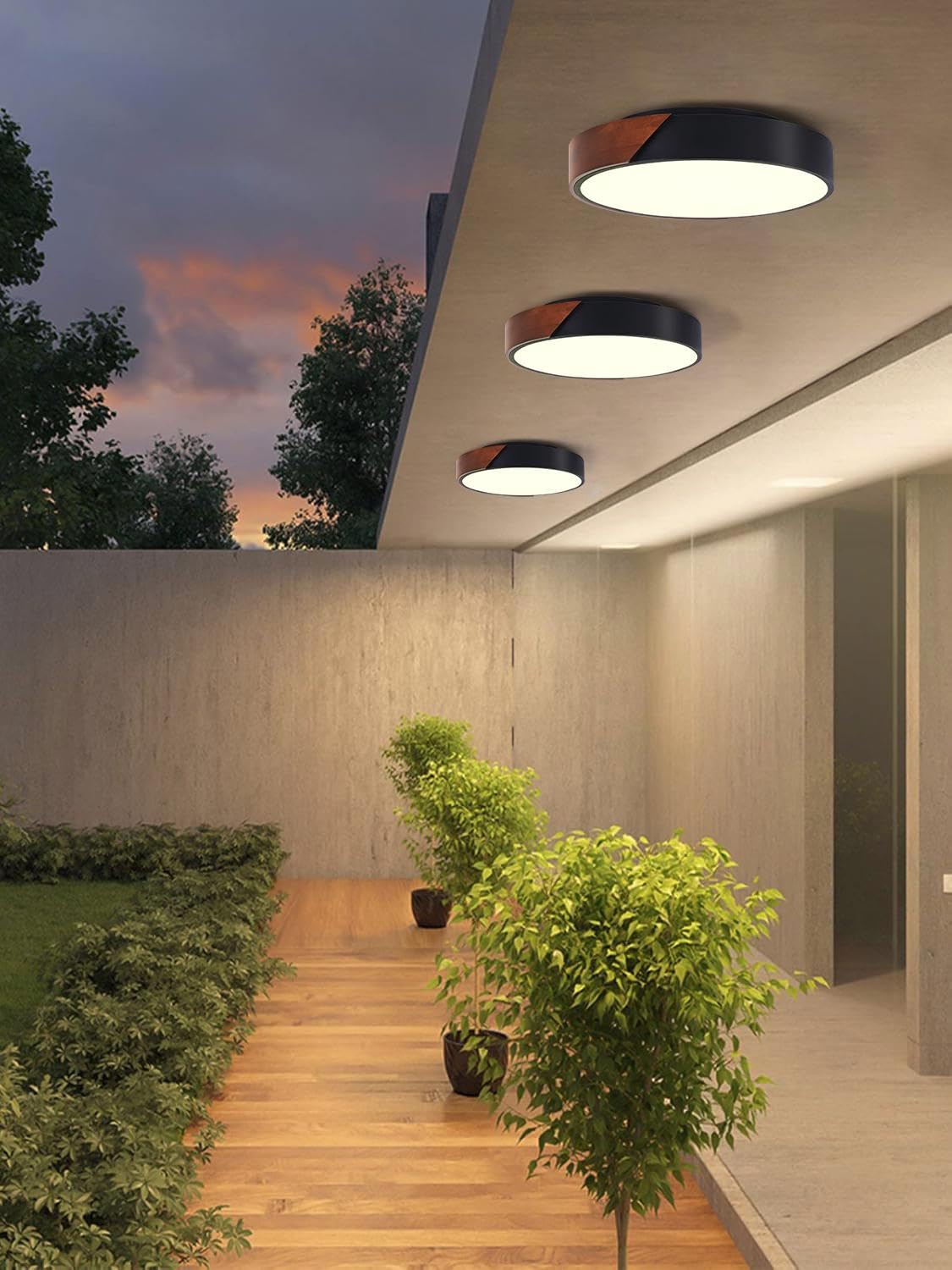 YUMPAUG Modern Black Flush Mount Ceiling