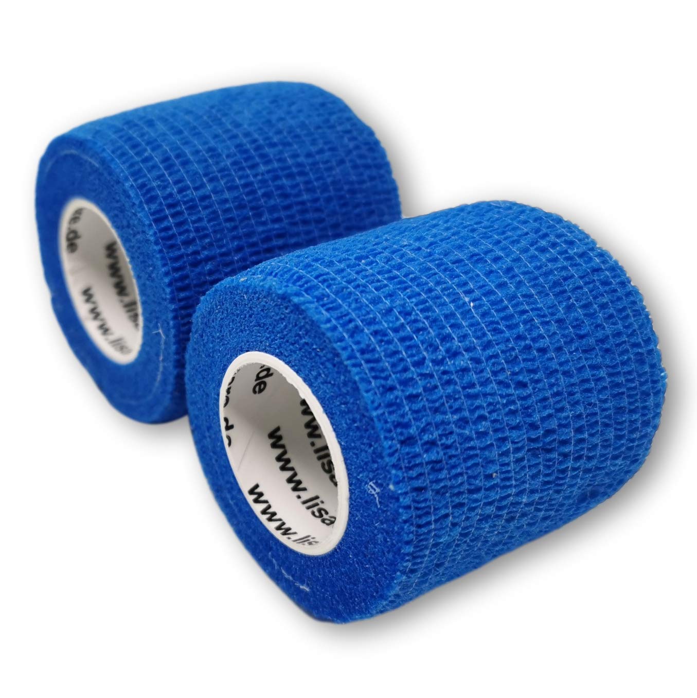 Lisa Care Cohesive Bandage Fixation Self-adhesive Elastic - set of 2 - 5 cm wide x 4.5m Color Blue