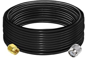 SMA to TNC Cable RG58 TUOLNK SMA Male Plug to TNC Male Low Loss Extension Cable 32.8ft(10M) TNC to SMA RF Coax Adapter Cable 