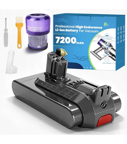 AURUNHO Replacement Click-in Battery For Dyson V11 & V15 Series - 21.6V, 6000mAh, Includes Filter & Screwdriver - View #6