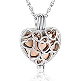 shajwo Cremation Jewelry Heart Urn Necklaces for