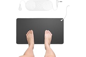 FXYSWGA Grounding Mat with 15ft Grounding Cord,Grounding Pad Kit, Earth Therapy for Foot Mat,Computer Mat, Sleep Mat, Pet Mat (23.6x13 Inch)