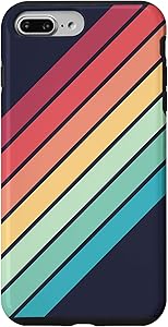iPhone 7 Plus/8 Plus Colorful Rainbow Color 70s Style Retro Stripes Case