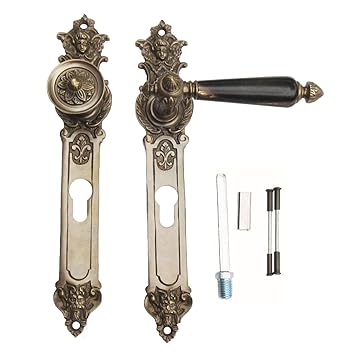 Haustur Beschlag Grunderzeit Engel Teufel Messing Antik 5 1 Ahn