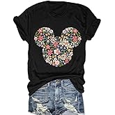 Magic Kingdom Castle Shirt Women Casual Vacation Holiday Short Sleeve Boho Clothes for Women Summer Fairy Cute Tops