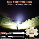 Shadowhawk LED Rechargeable Flashlight 500000L XHM77.2 Adjustable Focus view 2