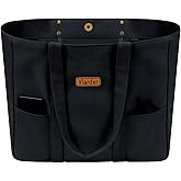 Vlarder Extra Large Canvas Tote Bag for Women, Utility Work Tote with Laptop Compartment, Teacher, Everyday, Beach Tote Bag