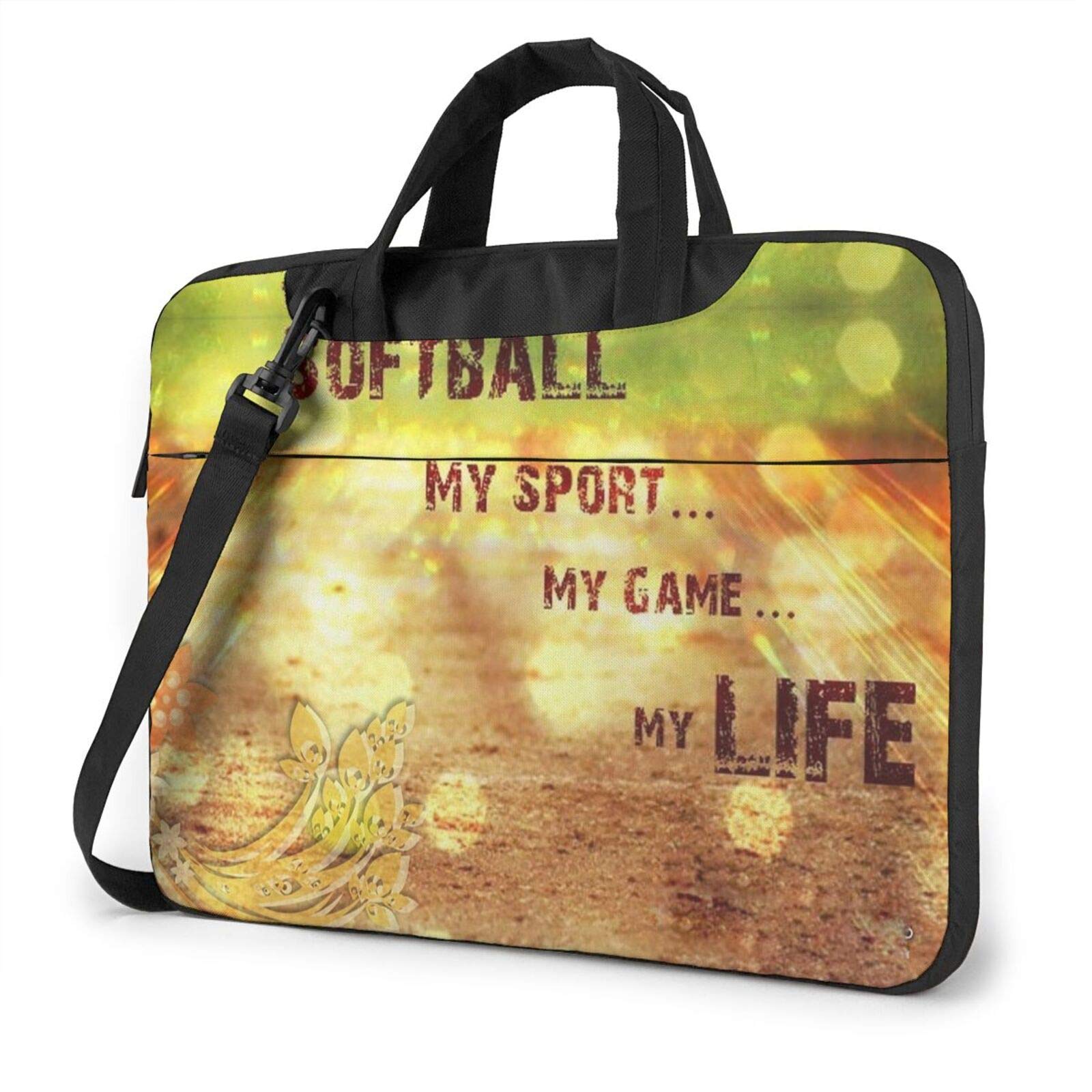 Laptop Shoulder Messenger Bag Briefcase Softball Laptop Bag Shockproof Foam Computer Protective Bag 