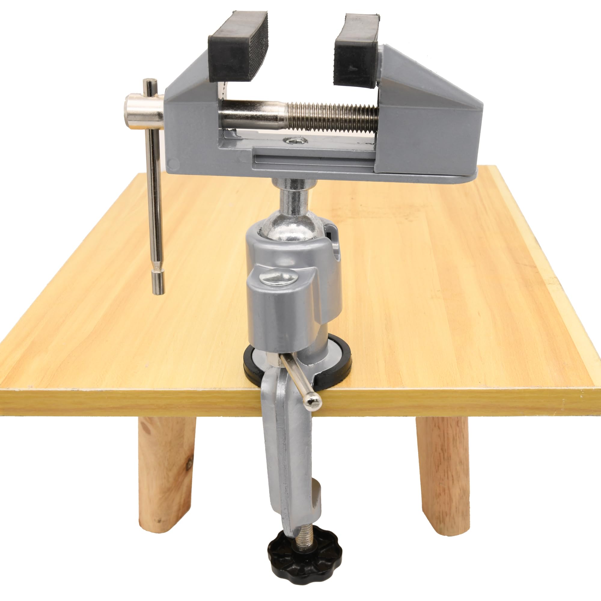 Photo 1 of 3 Inch Universal Swivel Table Vise,Rotates 360° Table Clamp,Adjustable Jaws for Jewelry Making,Model Building, Portable Workbench Vise