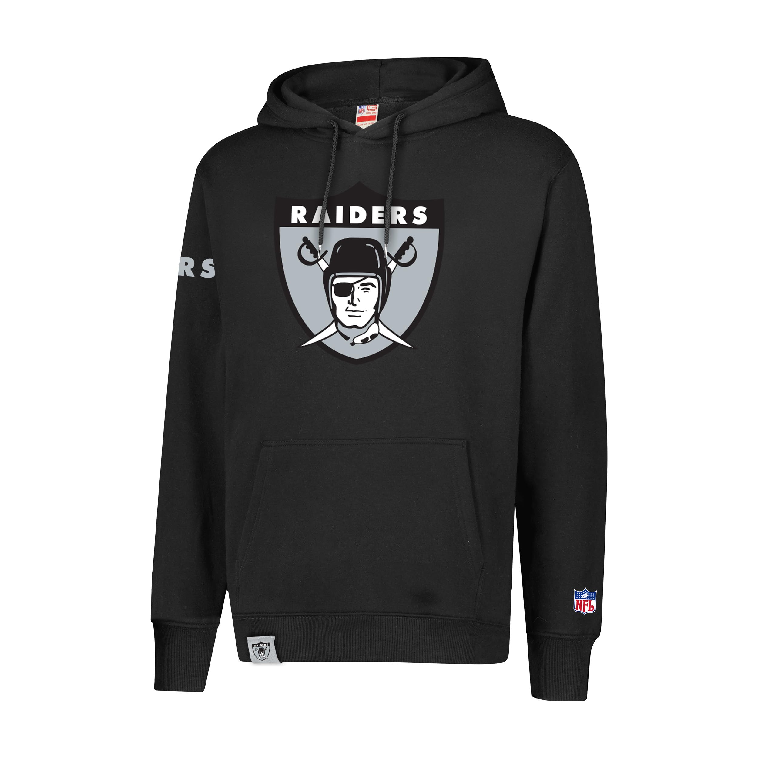 Ultra Game Mens NFL Official Super Soft Throwback Hoodie Sweatshirt, Las Vegas Raiders, Thorwback, Medium Image