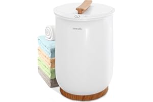 SereneLife Luxury Bucket Towel Warmer for Bathroom, Large Bucket Style Towel Warmer, Auto Shut Off, Fits Up to Two Oversized 