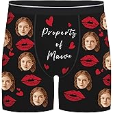Byxhuc Personalized Boxers for Men, Customized Long Underwear, Boxers with Face on Them, Gifts for Boyfriend Husband