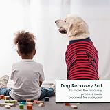 Kuoser Dog Surgery Recovery Suit Adjustable Post Surgery Comfort Red L view 5