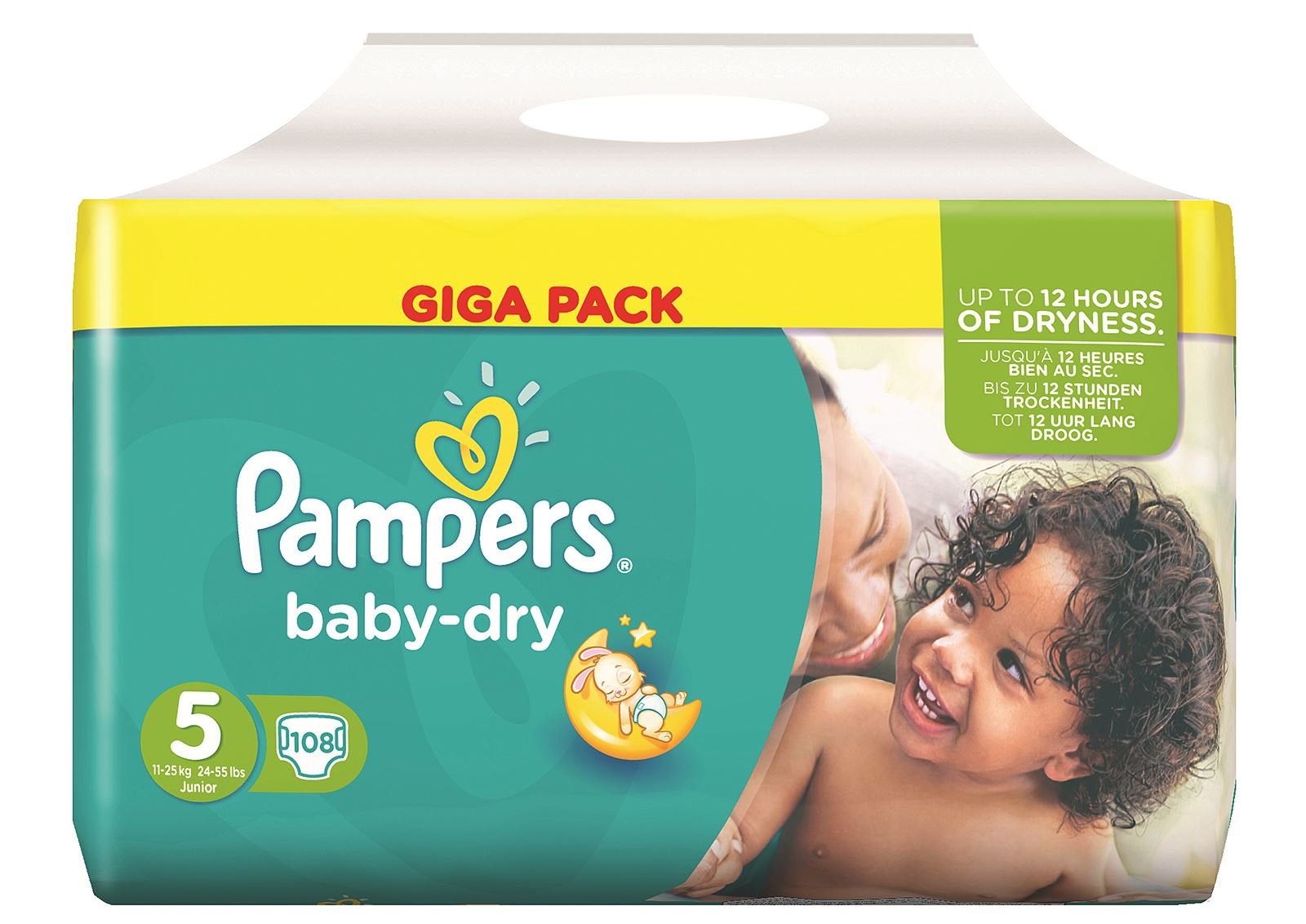 Pampers Baby Dry Size 5 Junior 11-25kg Giga pack 108