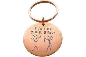 Rose Gold, I've Got Your Back Keychain, Inspirational Keyring Gift from Friend, Supportive Recovery (Stainless Steel) Miss Fi