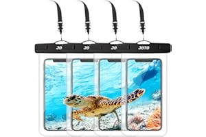 JOTO Waterproof Phone Pouch IPX8 Universal Waterproof Case Dry Bag Phone Protector for iPhone 15 14 13 12 11 Pro Max Plus XS XR X 8 Galaxy S23 S22 S21 S20 Pixel Up to 7" -4 Pack, Clear