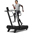 Mikolo Curved Manual Treadmill, Motorless Treadmill with 8 Resistance Adjustment for Marathon, Treadmill for Home Gym
