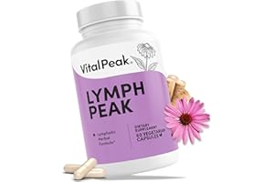 VITAL PEAK Lymph Peak - Lymphatic Drainage Supplements - Lymph System Support - with Burdock Root, Echinacea Extract, Bromelain, Dandelion Extract & More - Vegan, Non GMO, Gluten Free - 60 Capsules
