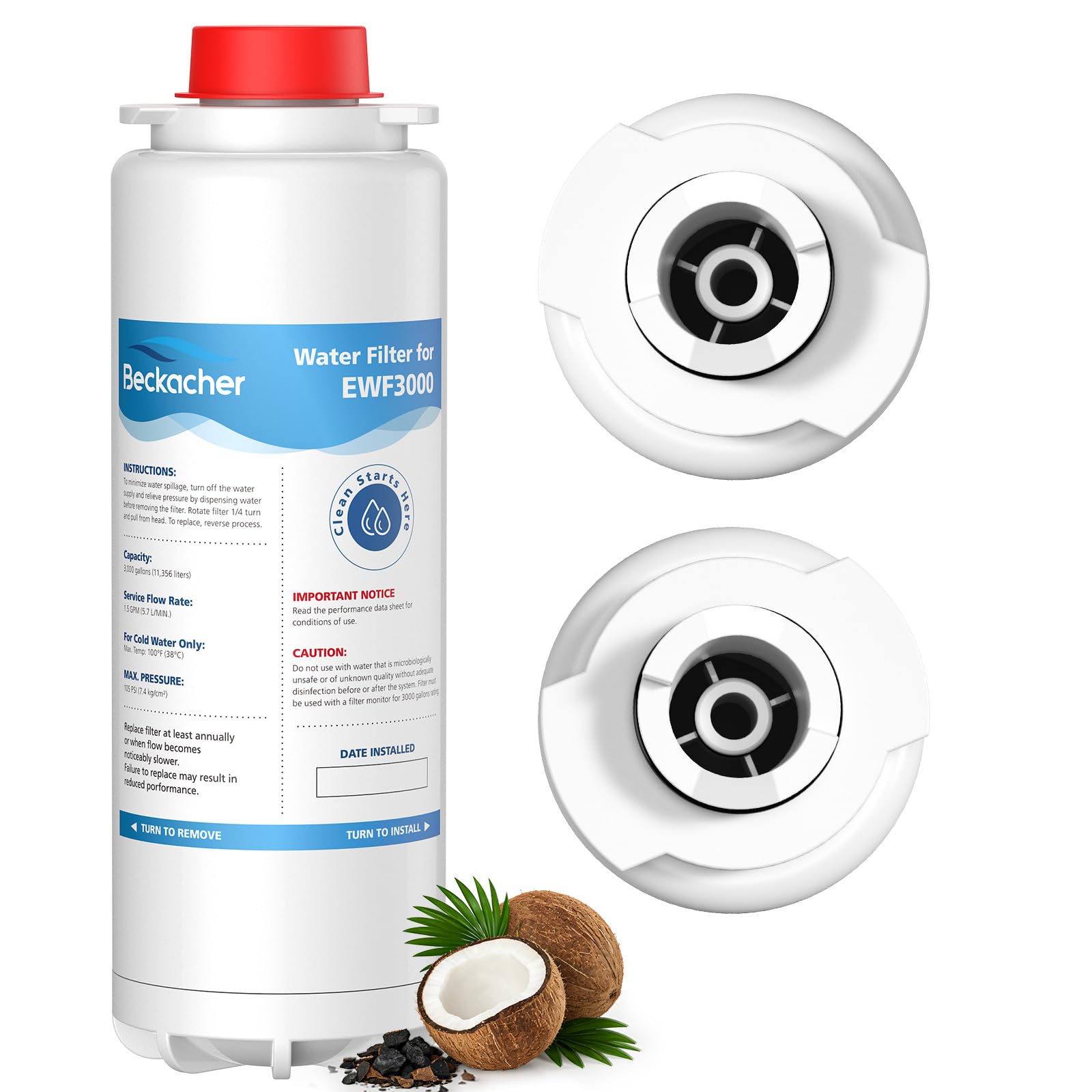 Photo 1 of Replacement Filter for EWF3000, Compatible With Bottle Filling Stations, Replacement for EWF3000, ERF750, 51299C, Capacity 3000 Gallon (With Chip- 1 Pack)