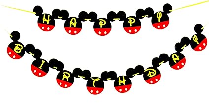 Amazon Com Mickey Mouse Birthday Banner Mickey Mouse Birthday